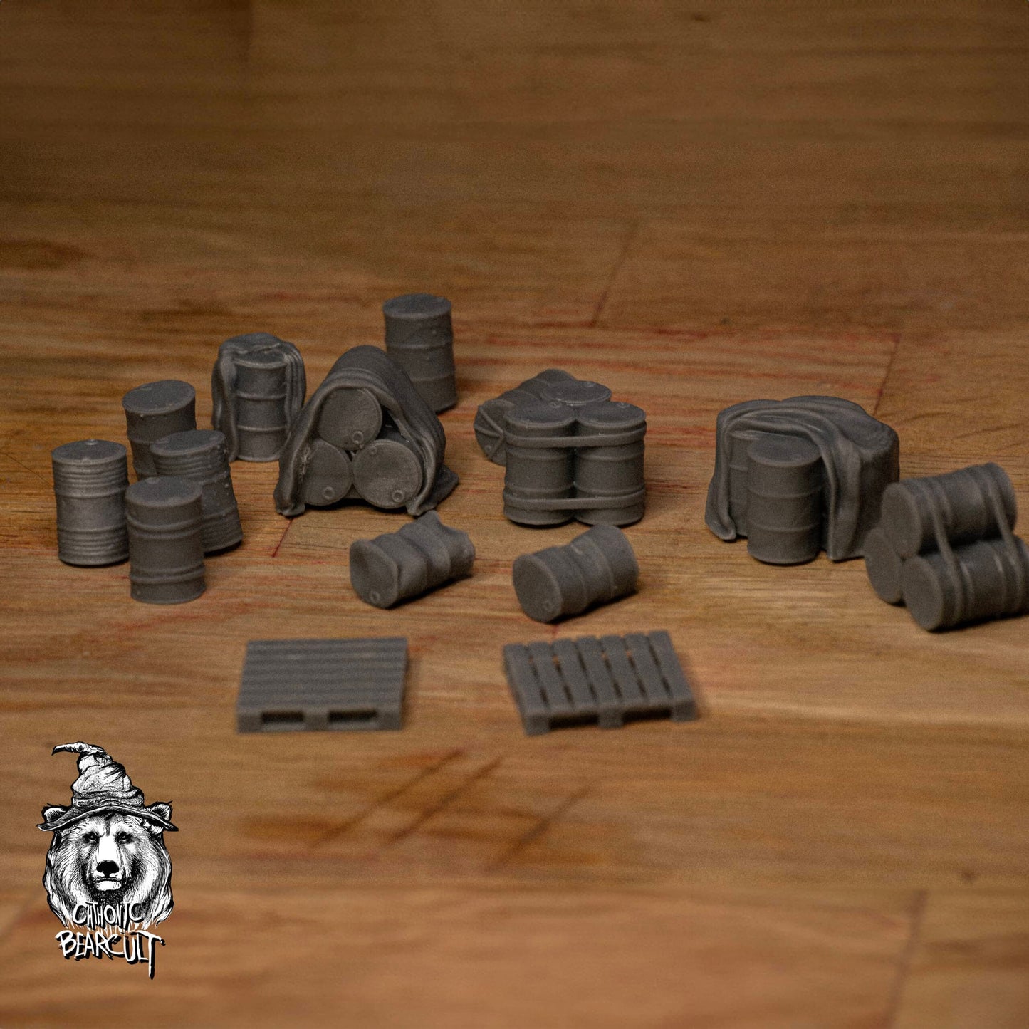 Wargaming Terrain Props Barrels Set Various Scales Historical Wargaming