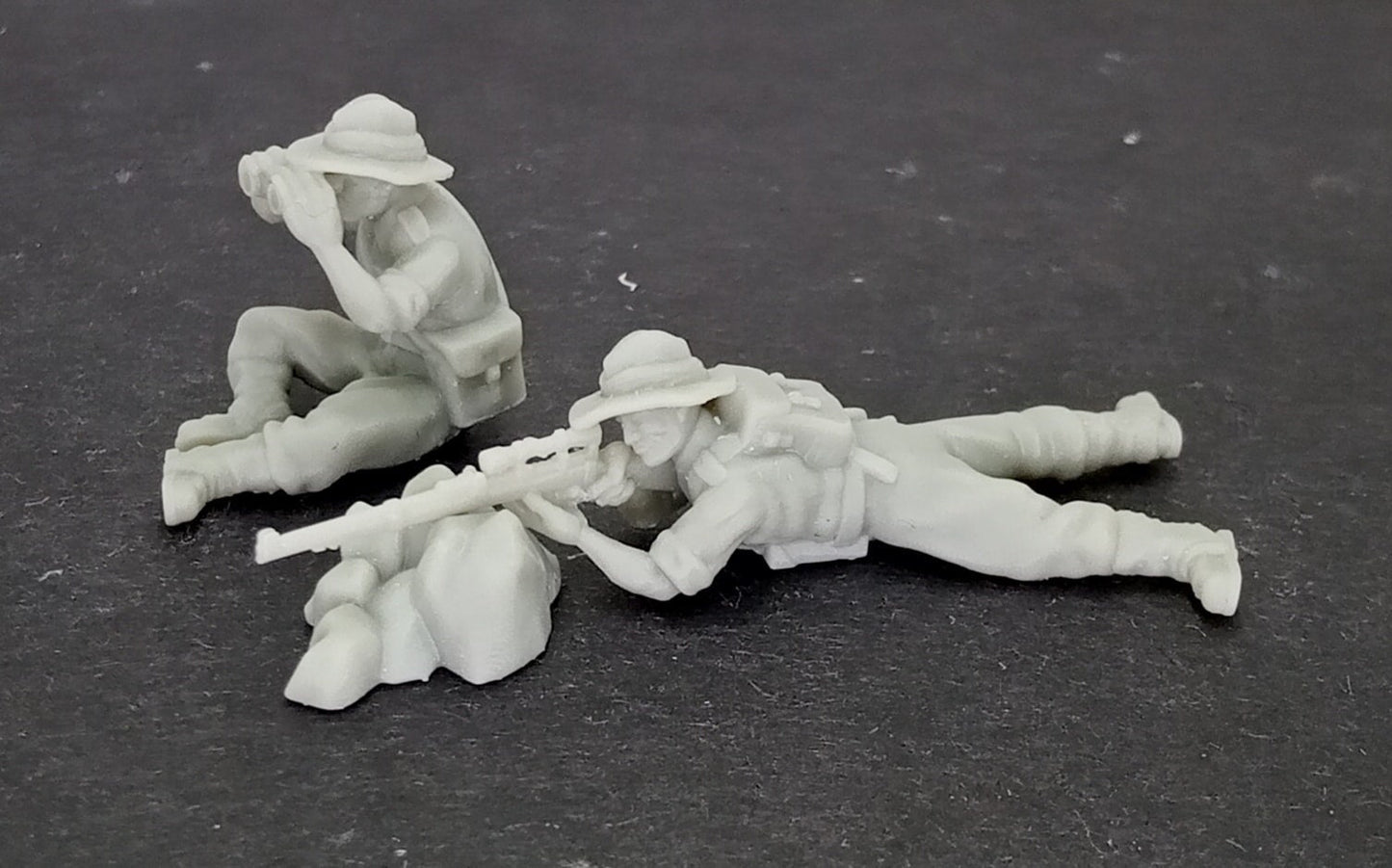 WWII Australian Sniper Team (2 models) Various Scales Historical Wargaming