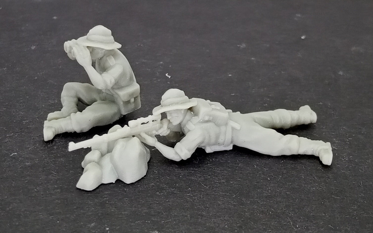 WWII Australian Sniper Team (2 models) Various Scales Historical Wargaming