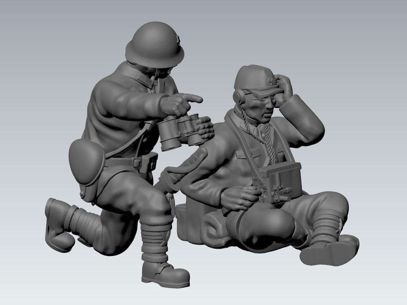 WWII Japanese Forward Observer Team (2 models) Various Scales Historical Wargaming (US tariffs are pre-paid by us)