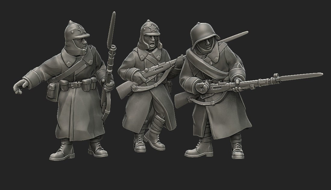 WWII Soviet Winter War Squad (10 models) Various Scales Historical Wargaming