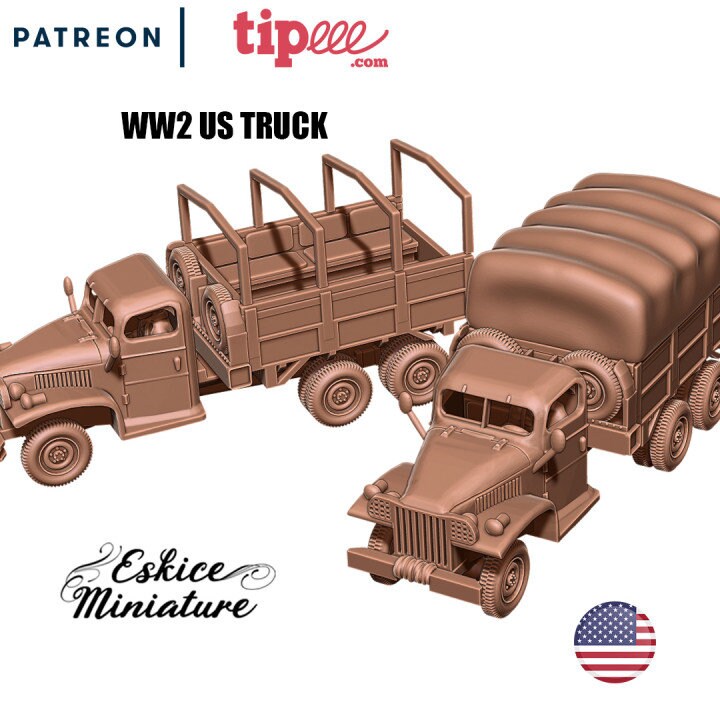 WWII US GMC Truck Various Scales Historical Wargaming