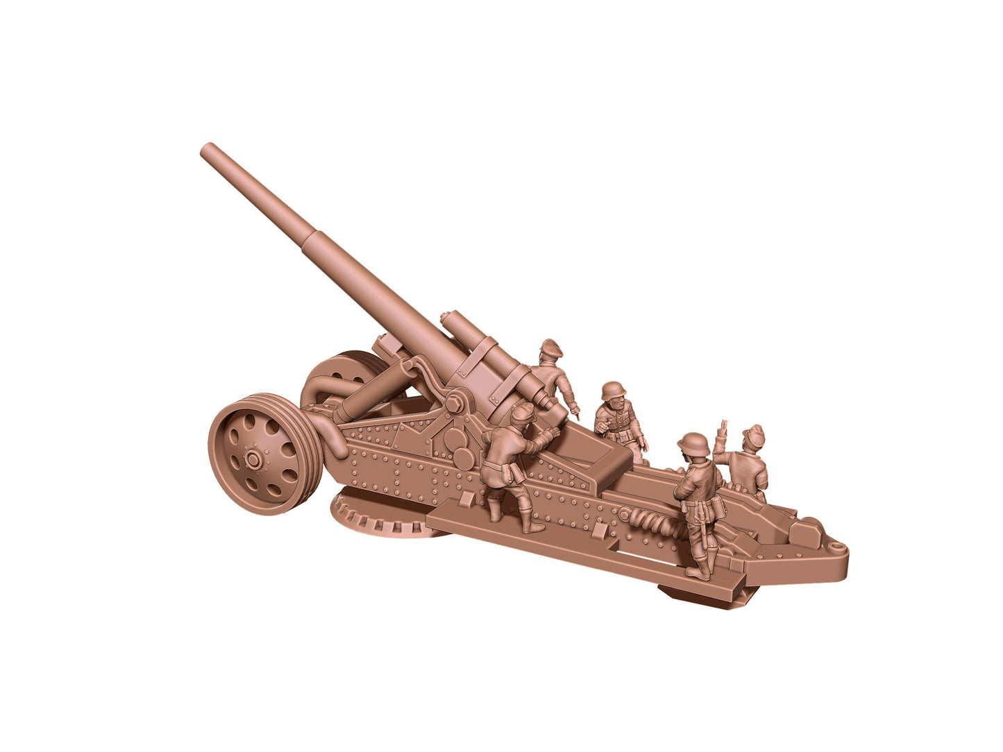 WWII German Möser 17cm K18 Heavy Artillery with Crew (5 models) Various Scales Historical Wargaming