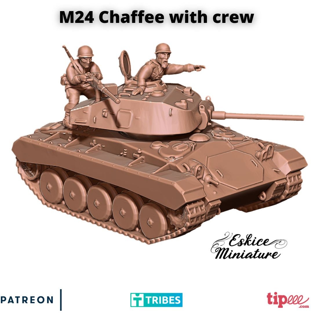 Vietnam War US M24 Chaffee with Crew Various Scales Historical Wargaming