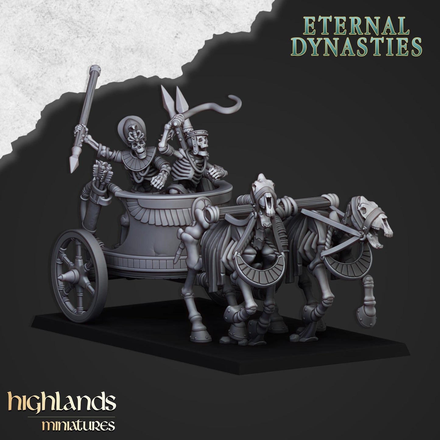 Highland Miniatures Ancient Skeletal Chariots (3)