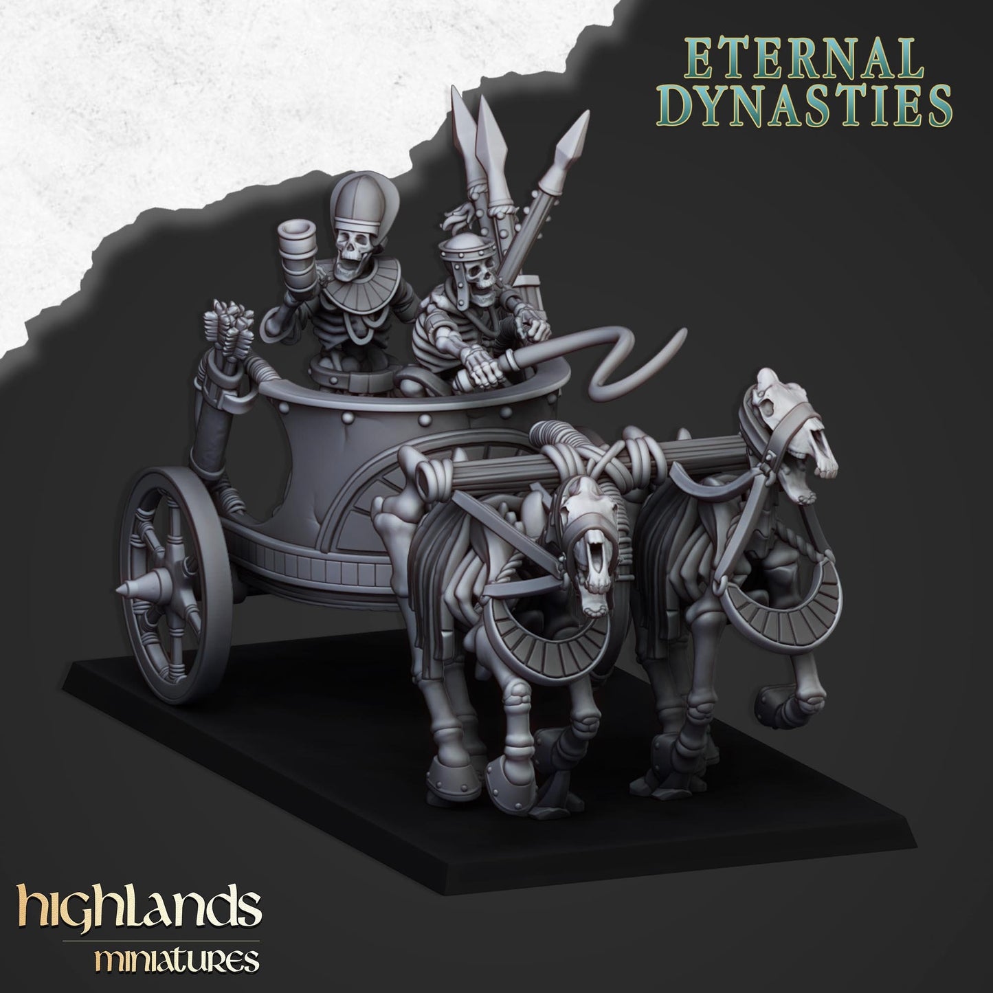 Highland Miniatures Ancient Skeletal Chariots (3)