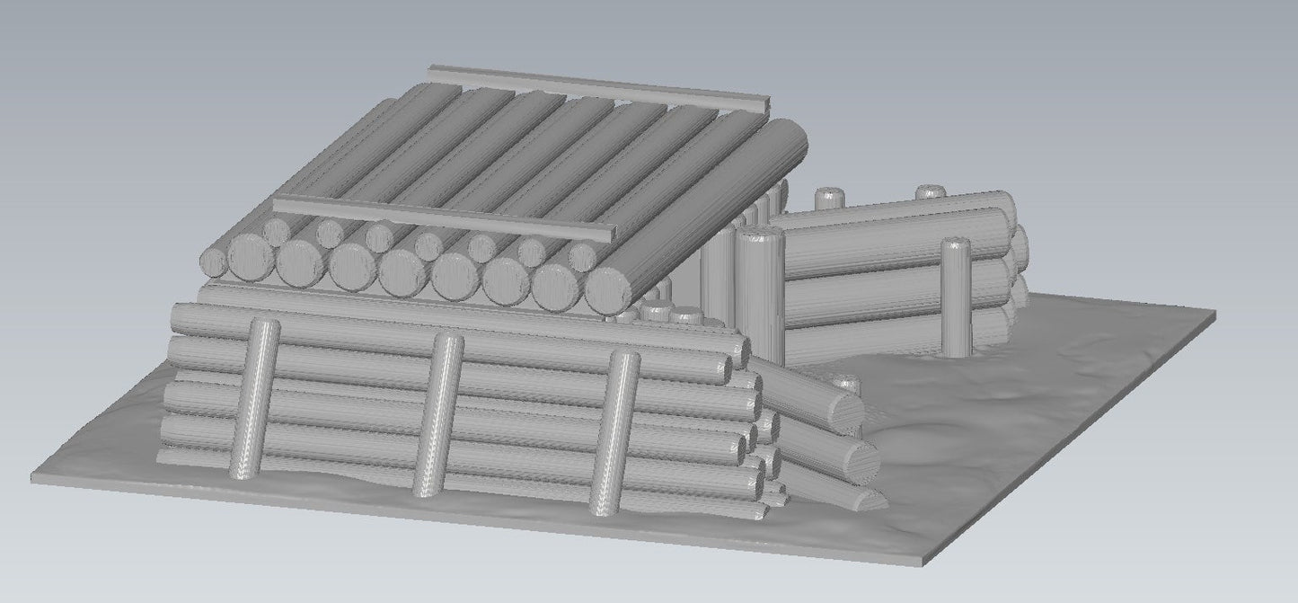 Wargaming Terrain Bunker Defence Set (3) Various Scales Historical Wargaming