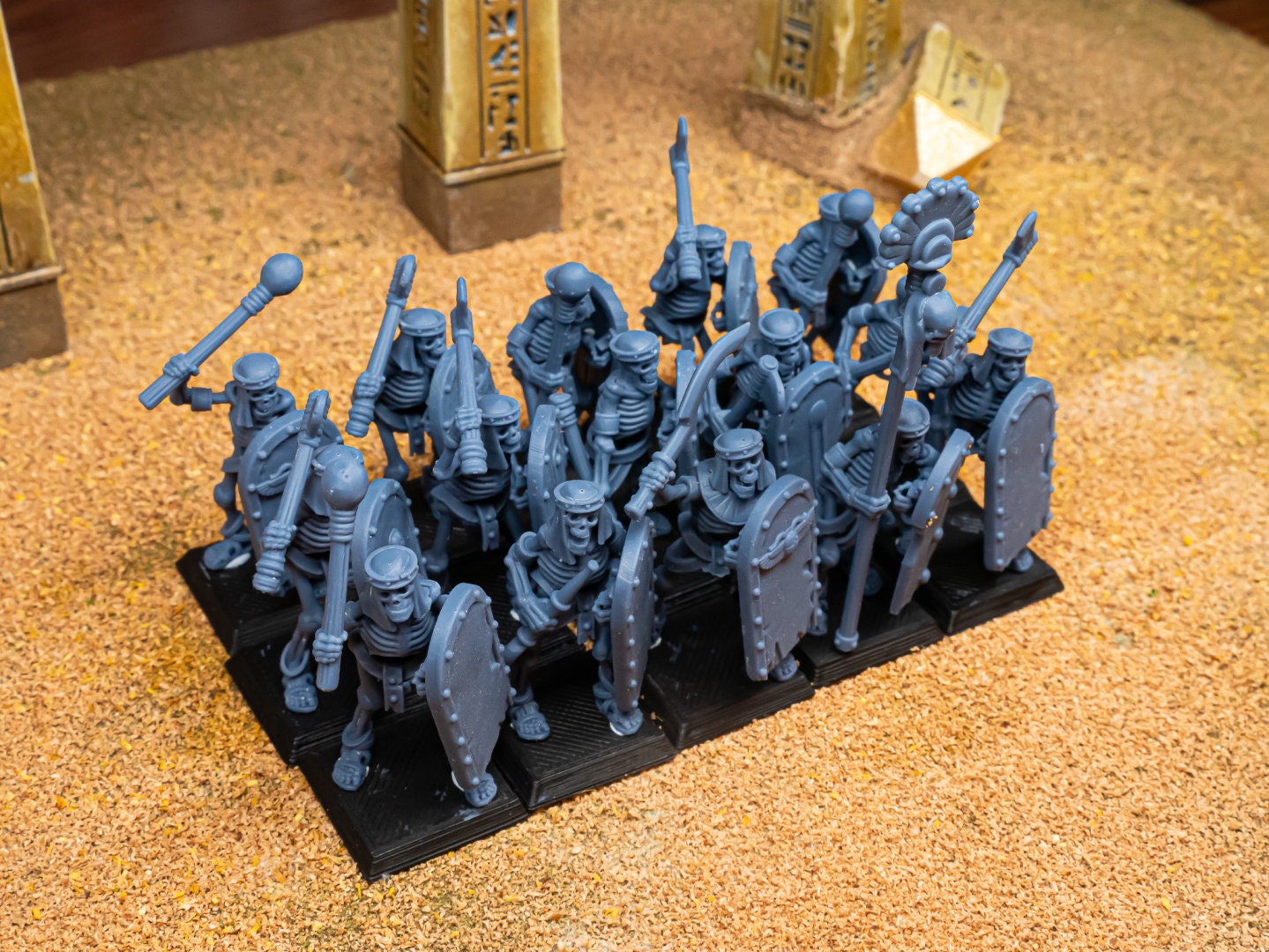 Highland Miniatures Ancient Skeletons with Spears and Hand Weapons x20 TOW AoS Fantasy