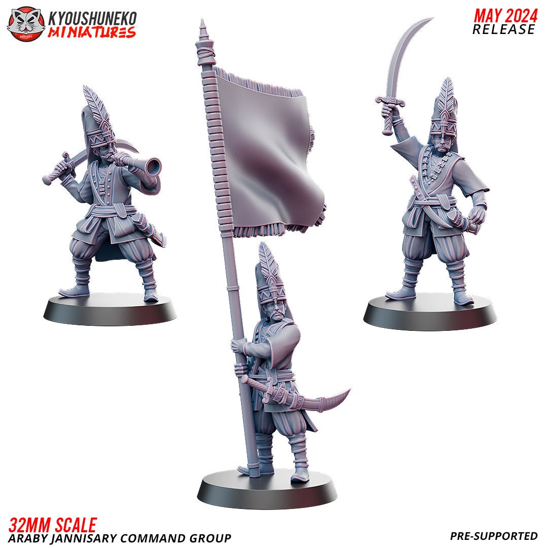 Ottoman Empire Janissary Spearman (10 models) Various Scales Historical Wargaming (US tariffs are pre-paid by us)