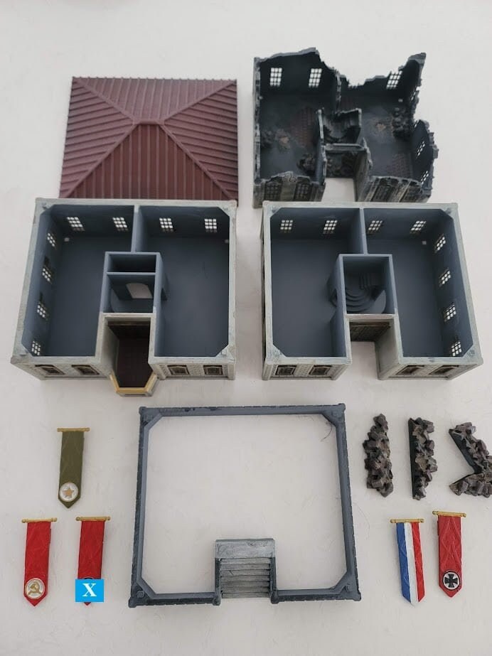 Wargaming Terrain Large Administration Building Various Scales Historical Wargaming