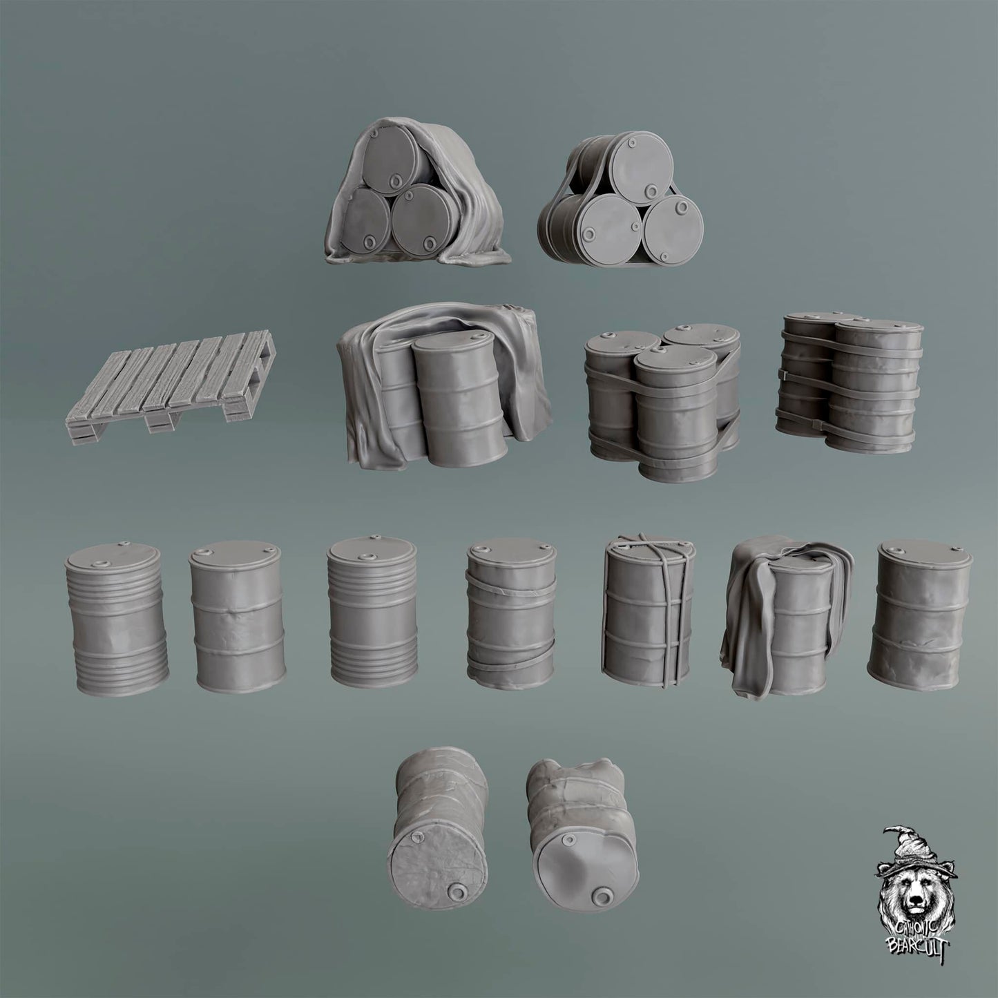 Wargaming Terrain Props Barrels Set Various Scales Historical Wargaming