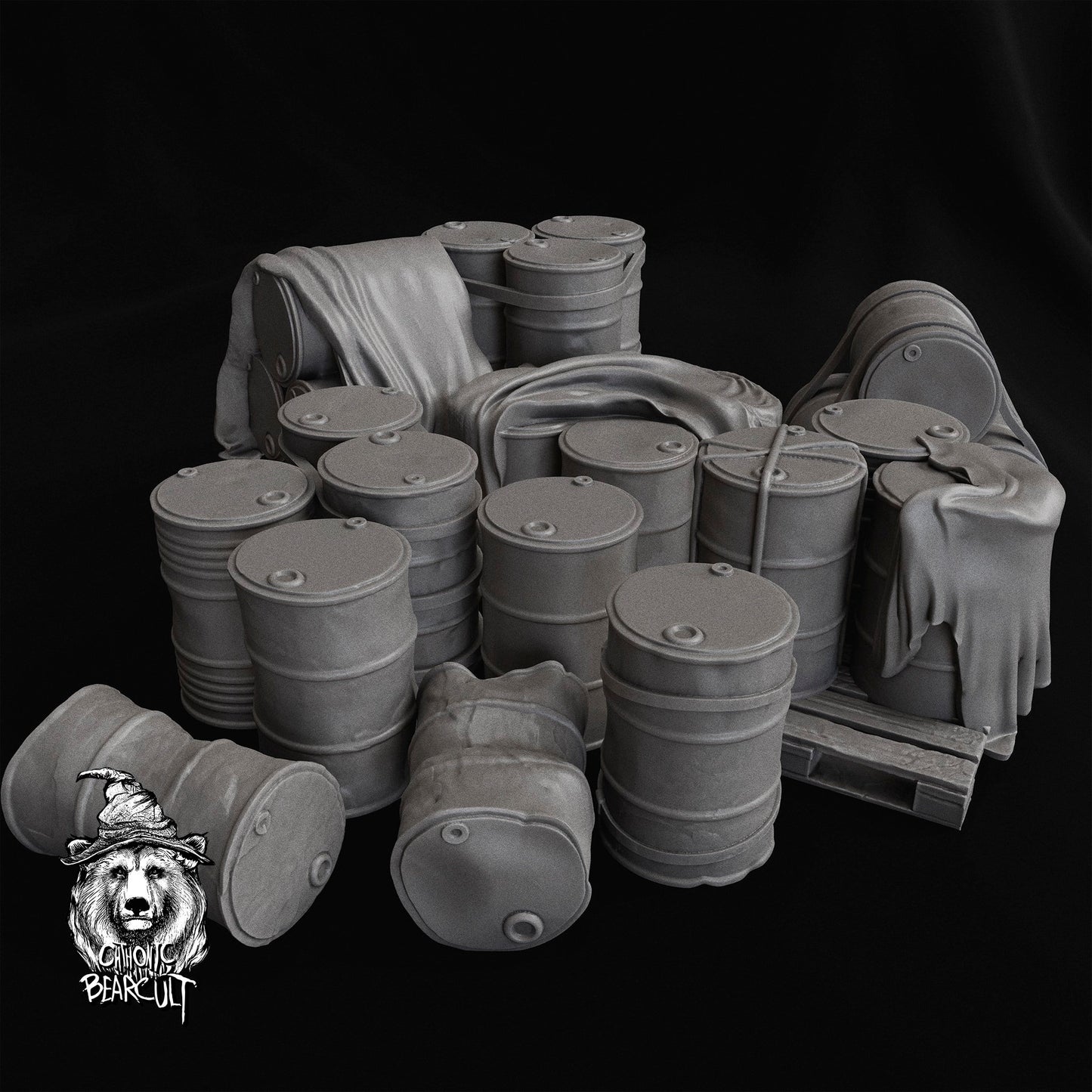 Wargaming Terrain Props Barrels Set Various Scales Historical Wargaming
