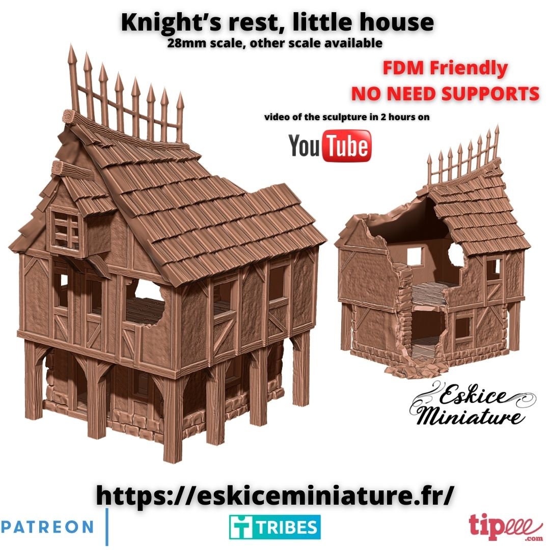 Wargaming Terrain Fantasy Knights Rest Inn Various Scales Historical Wargaming