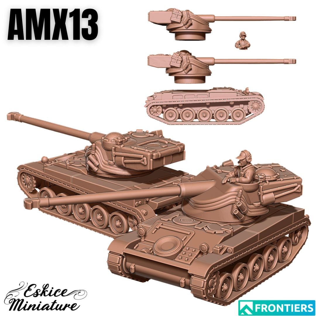 Modern Warfare French AMX13 Light Tank Various Scales Historical Wargaming (US tariffs are pre-paid by us)