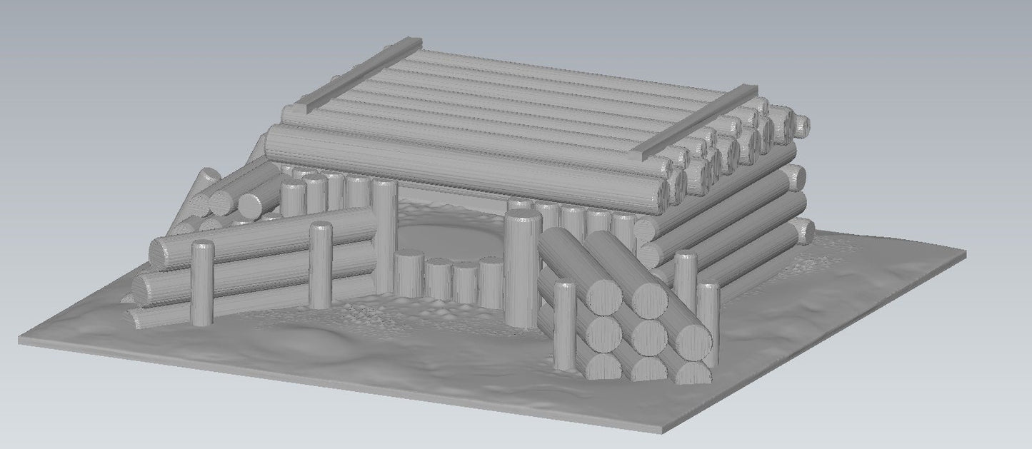 Wargaming Terrain Bunker Defence Set (3) Various Scales Historical Wargaming