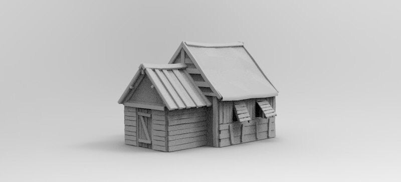 Wargaming Terrain Lake Village Hut 9 Various Scales Historical Wargaming