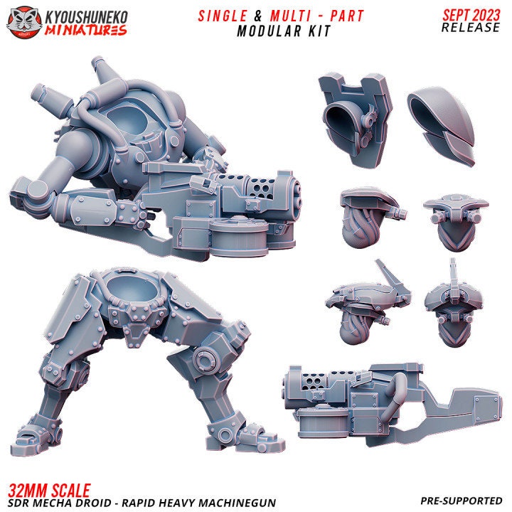 Fantasy SCFI Imperial Guard KT KOW K47 SdR Mecha Droid Rapid Heavy Machine Gun