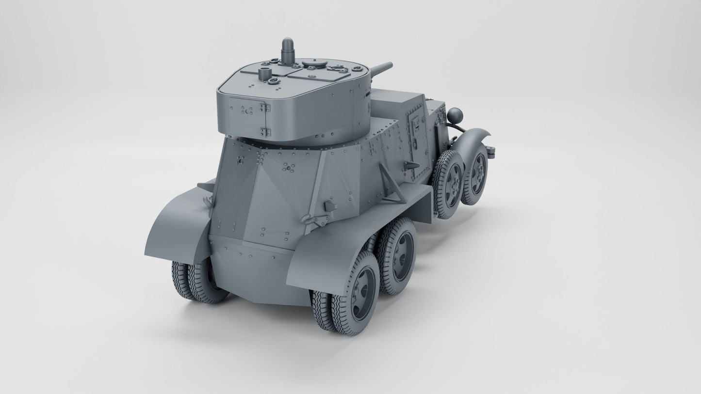 WWII Soviet Heavy Armoured Vehicle Broneavtomobil BA 6 Various Scales Historical Wargaming (US tariffs are pre-paid by us)