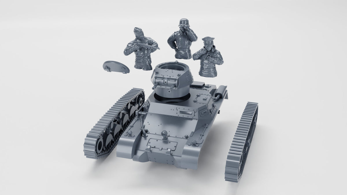 Bolt Action Battlegroup Panzer I Ausf.A (Sd.Kfz.101) + 3 Tankmen Germany WW2 Interwar - 28mm 20mm various scales