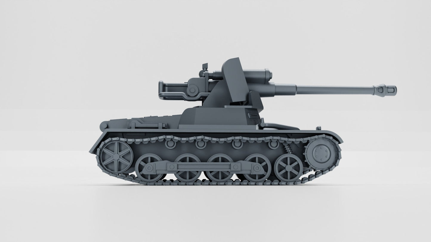 WWII German Panzerjager 1B Mitt 75mm Stuk Various Scales Historical Wargaming