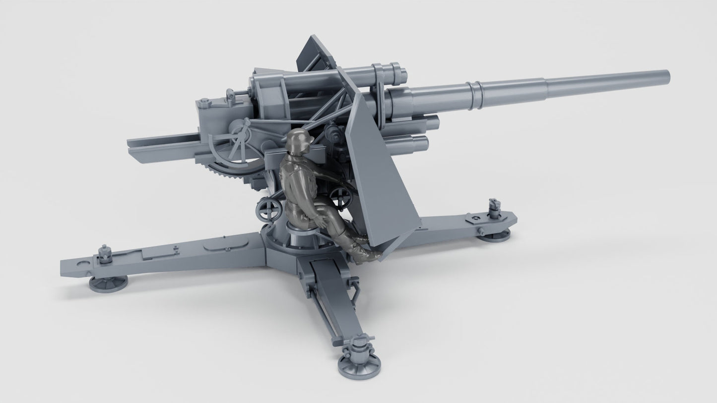 WWII German Anti-aircraft Gun 88mm Flak 18 Various Scales Historical Wargaming
