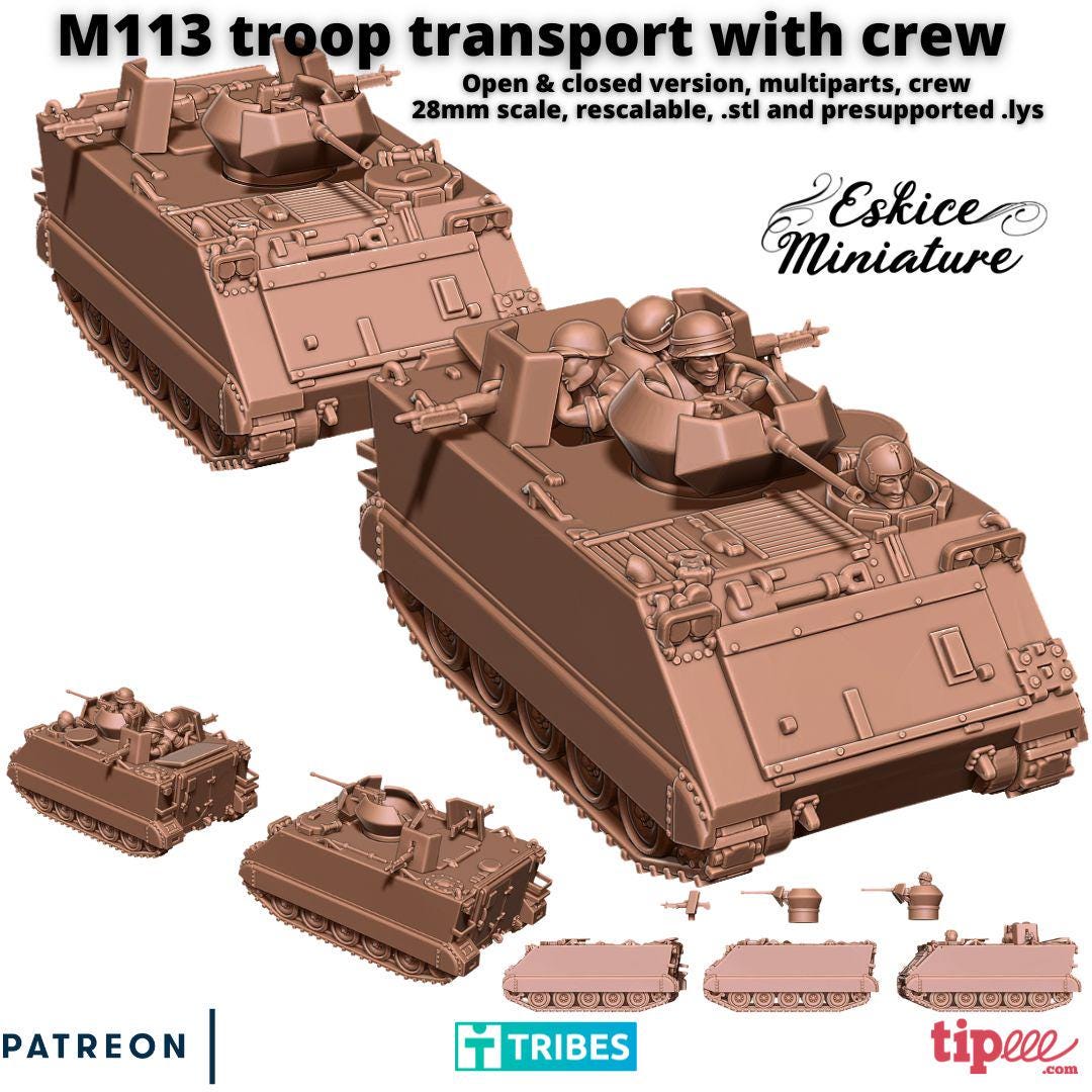 Vietnam War M113 Troop Transport with Crew Various Scales Historical Wargaming (US tariffs are pre-paid by us)