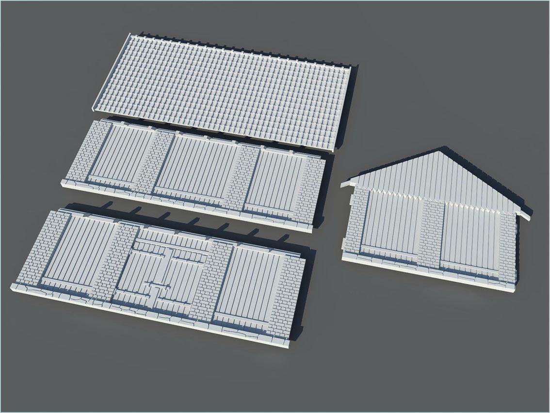 Wargaming Terrain Large Barn Various Scales Historical Wargaming