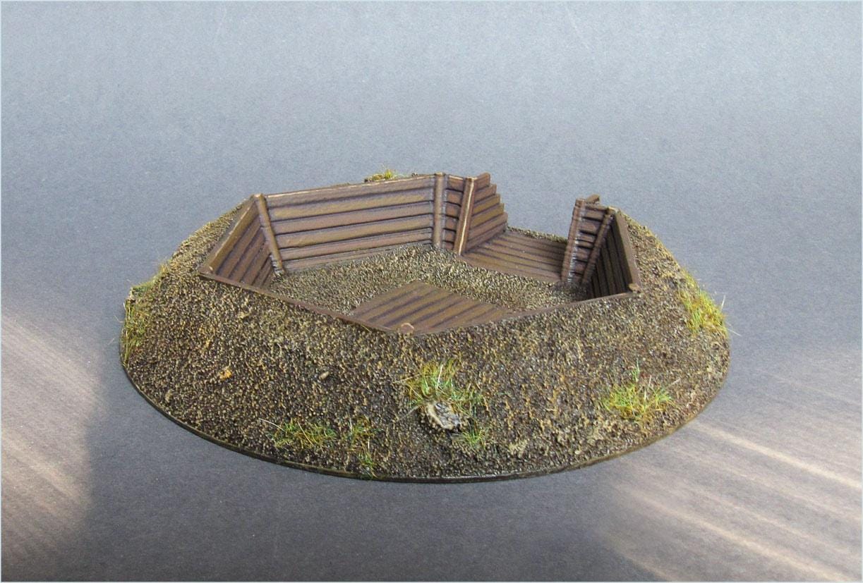 Wargaming Terrain Gun Emplacement Trench Various Scales Historical Wargaming