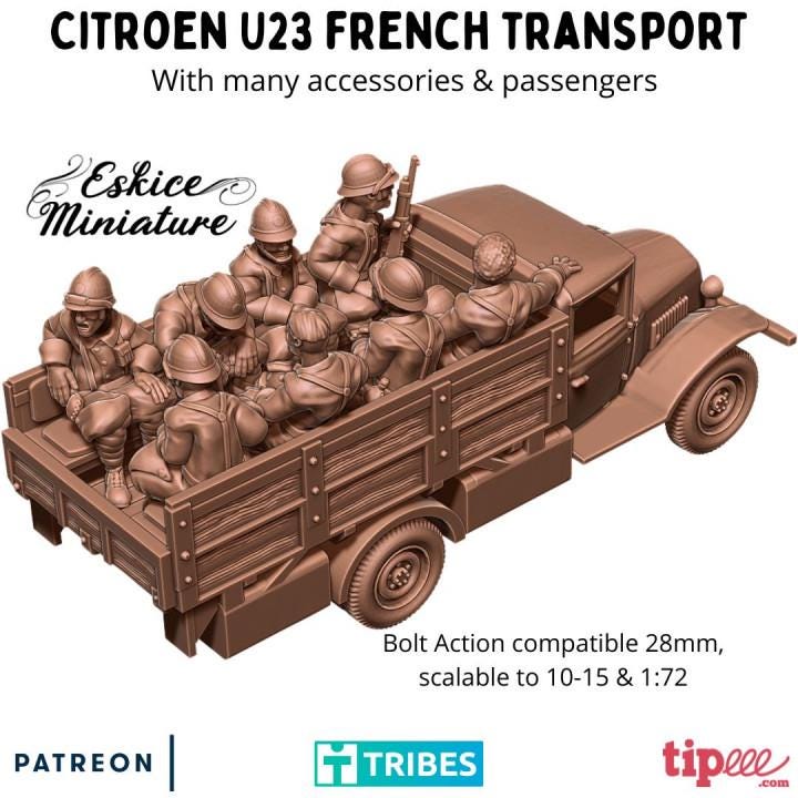 WWII French Citroen U23 Truck with Soldiers 3 Variants Various Scales Historical Wargaming (US tariffs are pre-paid by us)