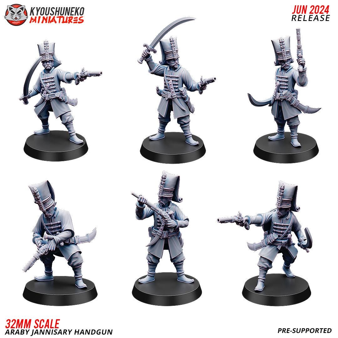 Ottoman Empire Janissary Handgun Unit (10 models) Various Scales Historical Wargaming