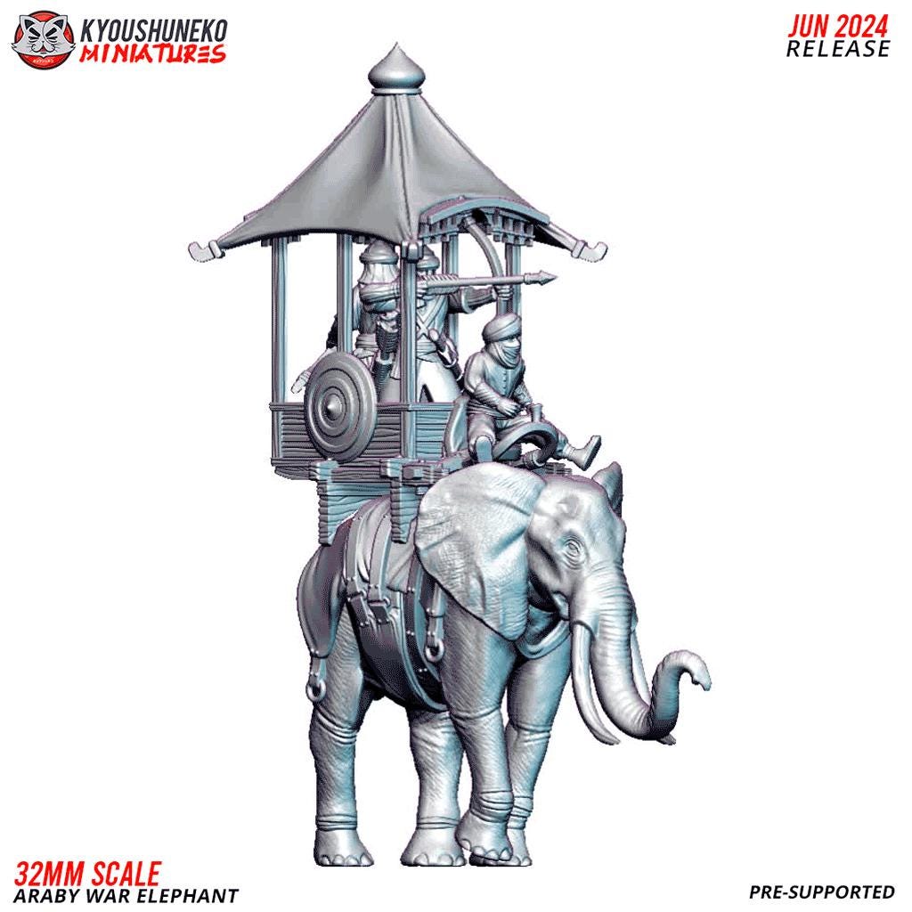 Arab War Elephant Various Scales Historical Wargaming