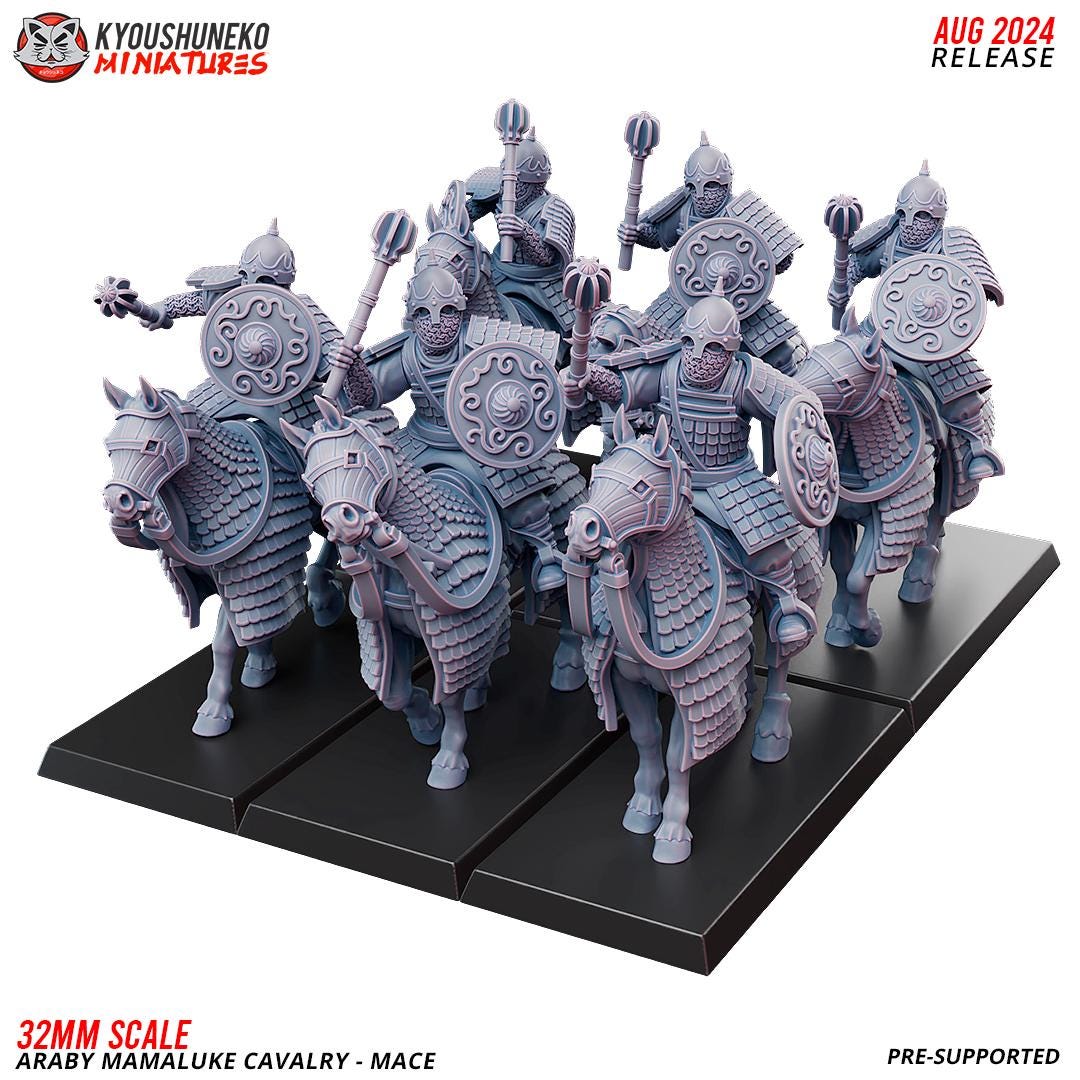 Arab Mameluke Cavalry (10 models) Bows/Maces/Scimitars/Spears/Swords Various Scales Historical Wargaming