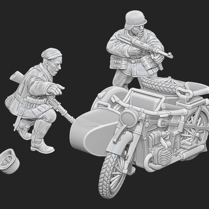 WWII German Kradschutzen Ambushed Various Scales Historical Wargaming (US tariffs are pre-paid by us)
