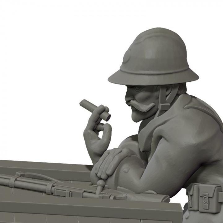 WWII French 155mm Howitzer with Crew and Tow Various Scales Historical Wargaming