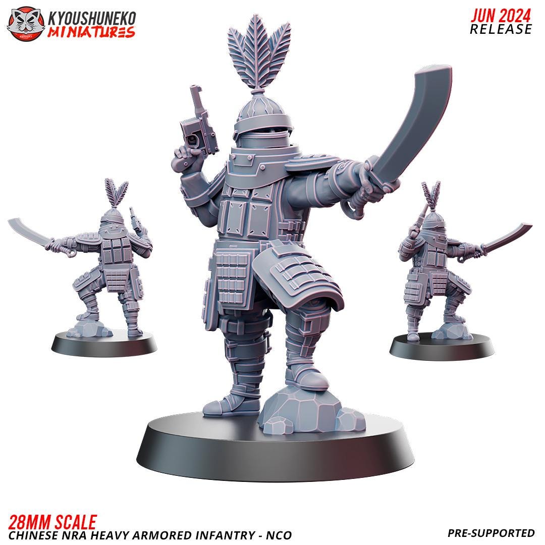 WWII Chinese NRA Heavy Infantry NCO Various Scales Historical Wargaming