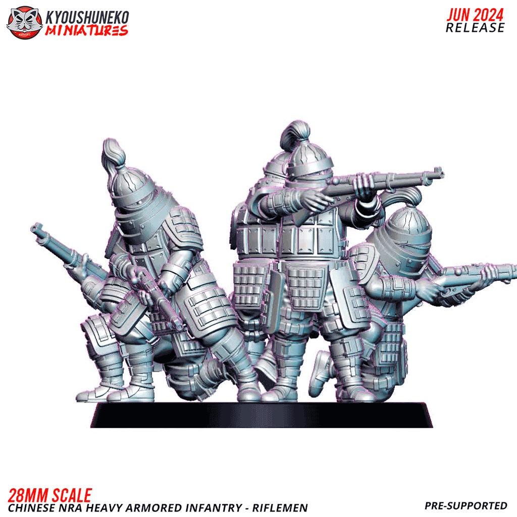 WWII Chinese NRA Heavy Infantry Team (10 models) Various Scales Historical Wargaming