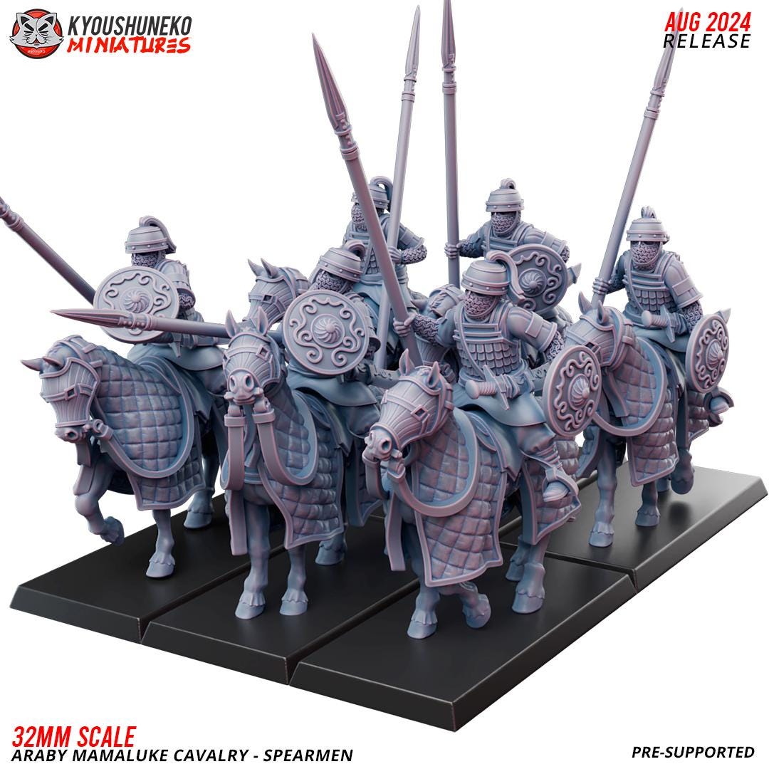 Arab Mameluke Cavalry (10 models) Bows/Maces/Scimitars/Spears/Swords Various Scales Historical Wargaming