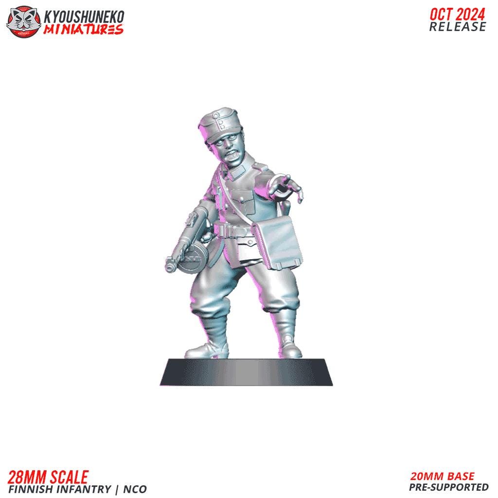 WWII Finnish NCO Various Scales Historical Wargaming (US tariffs are pre-paid by us)