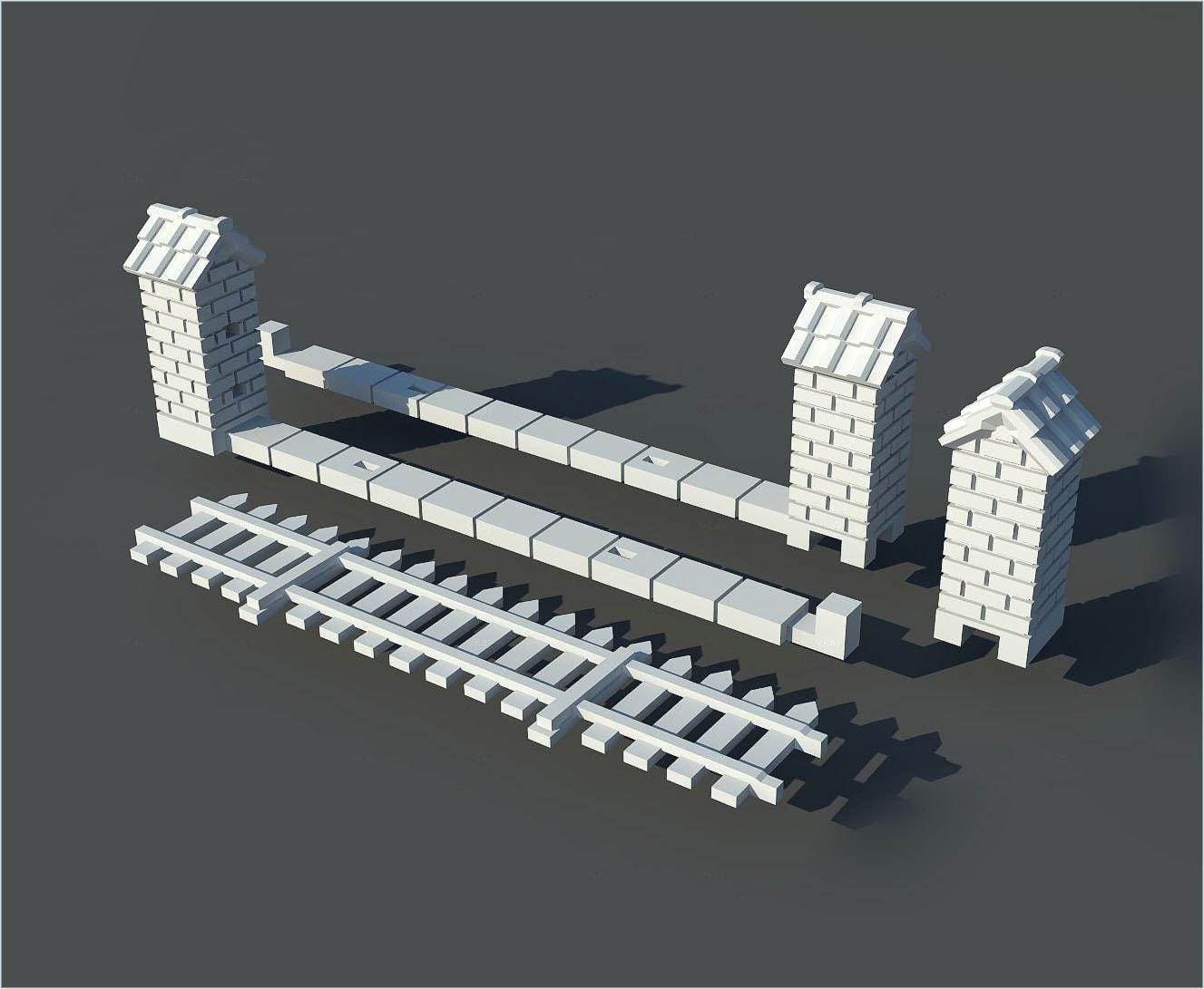 Wargaming Terrain Wooden Fence Set Various Scales Historical Wargaming