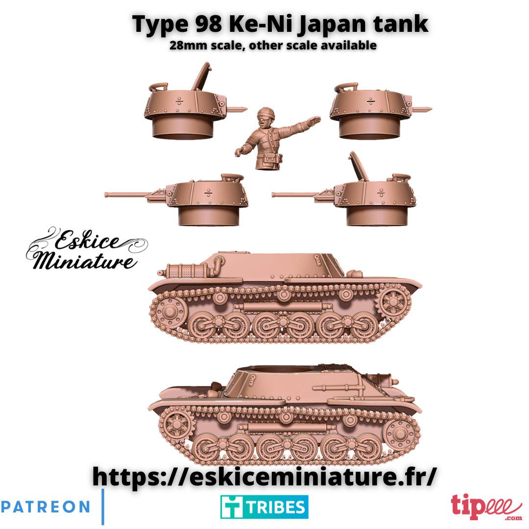 WWII Japanese Type 98 Ke-Ni Tank Various Scales Historical Wargaming