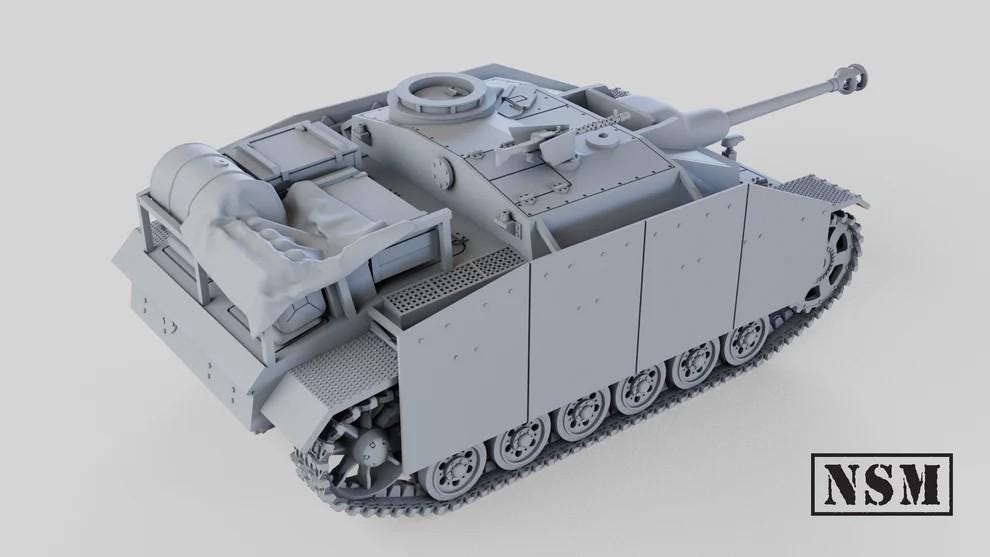 WWII German Stug III Ausf G Late / Stuh42 Various Scales Historical Wargaming