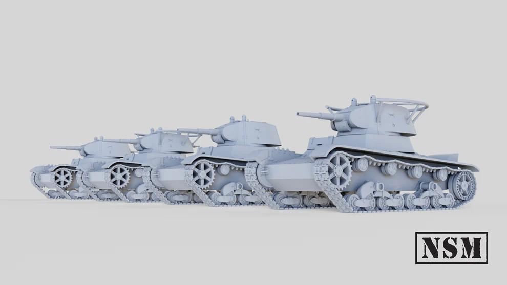 WWII Soviet T26 Model 1938 Tank Various Scales Historical Wargaming