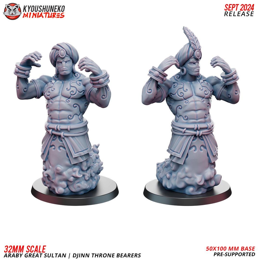 Ancient Araby Great Sultan Djinn Throne Bearers Various Scales Historical Wargaming (US tariffs are pre-paid by us)