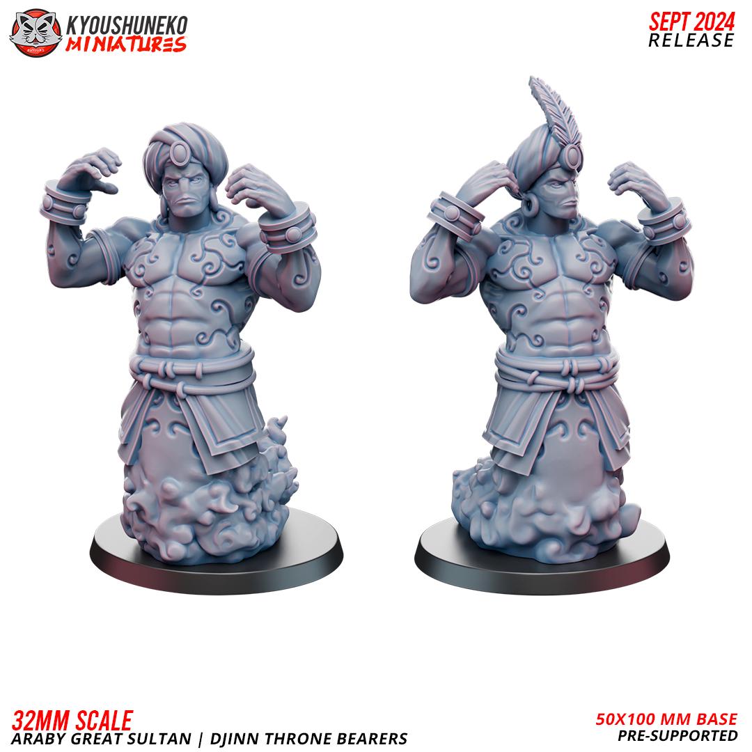 Ancient Araby Great Sultan Djinn Throne Bearers Various Scales Historical Wargaming