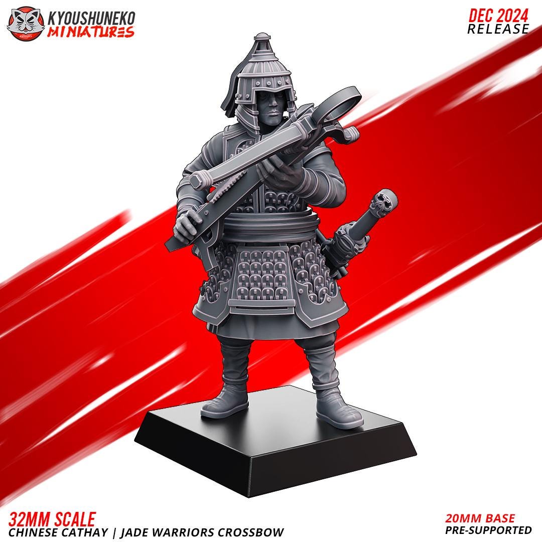 Ancient Chinese Cathay Jade Warriors Crossbowmen Unit (10 models) Various Scales Historical Wargaming