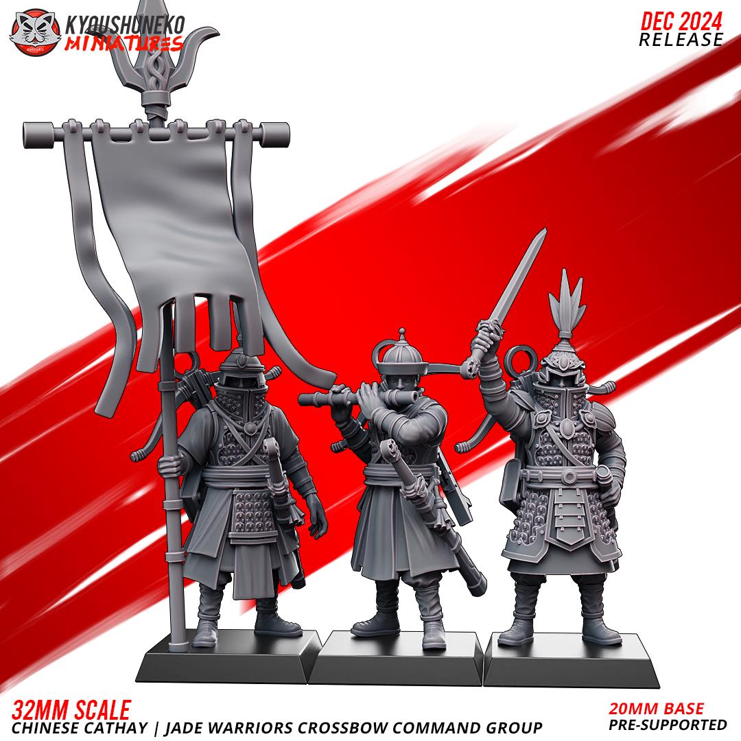 Ancient Chinese Cathay Jade Warriors Crossbowmen Unit (10 models) Various Scales Historical Wargaming (US tariffs are pre-paid by us)