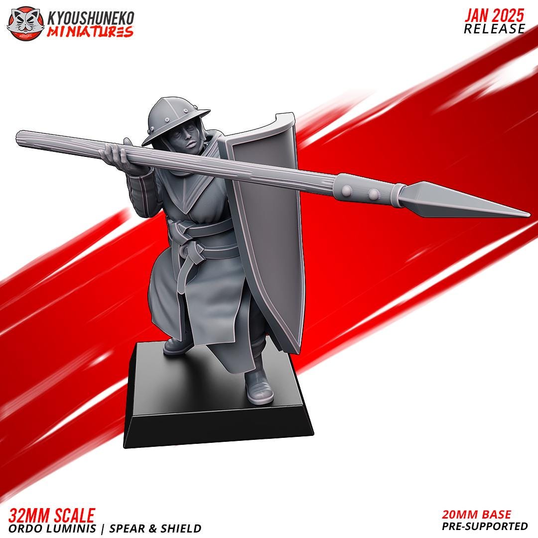 Ancient Chinese Cathay Ordo Luminis Spearmen Unit (10 models) Various Scales Historical Wargaming