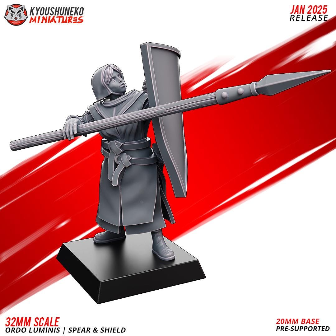 Ancient Chinese Cathay Ordo Luminis Spearmen Unit (10 models) Various Scales Historical Wargaming