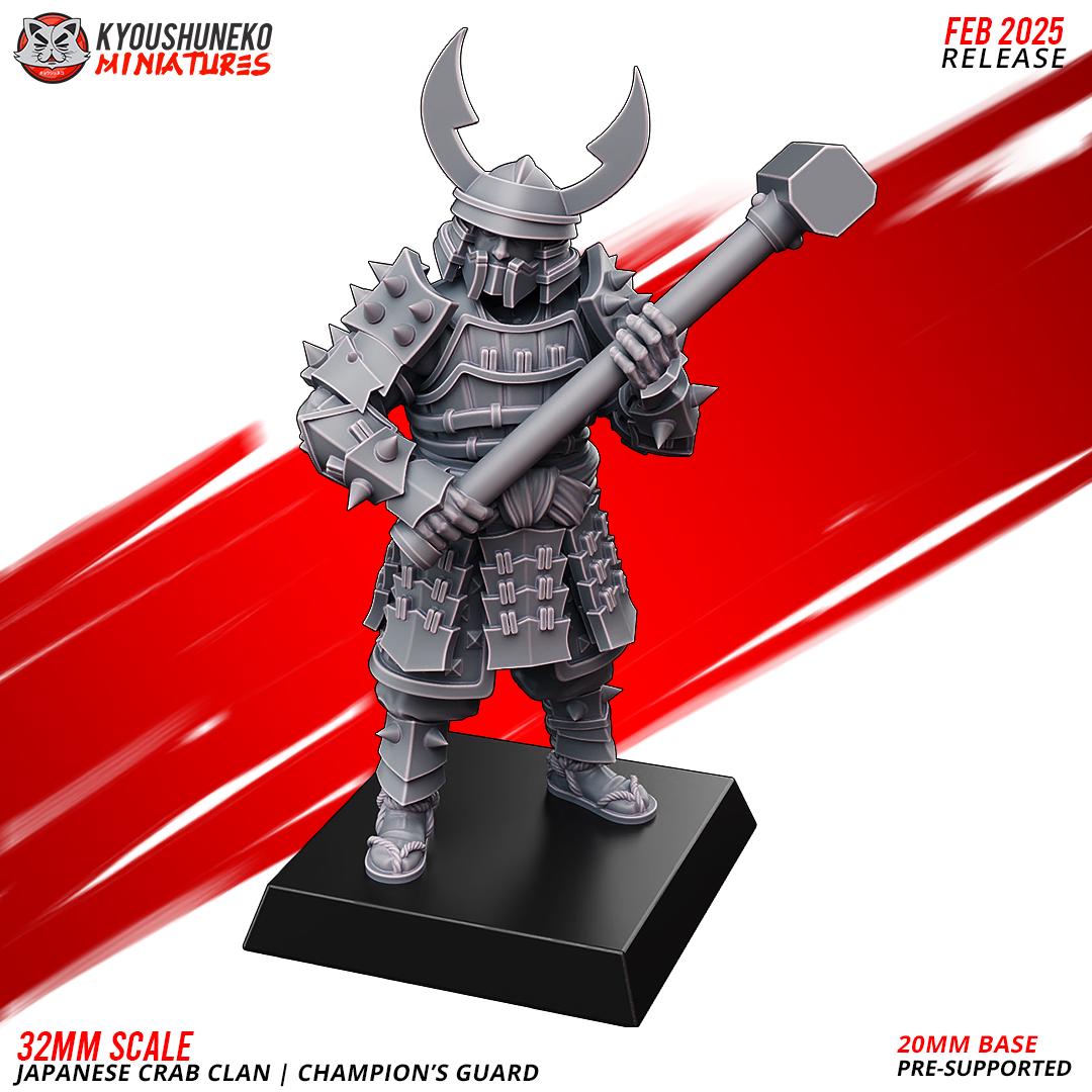 Medieval Japanese Crab Clan Champions Guard Unit (10 models) Various Scales Historical Wargaming