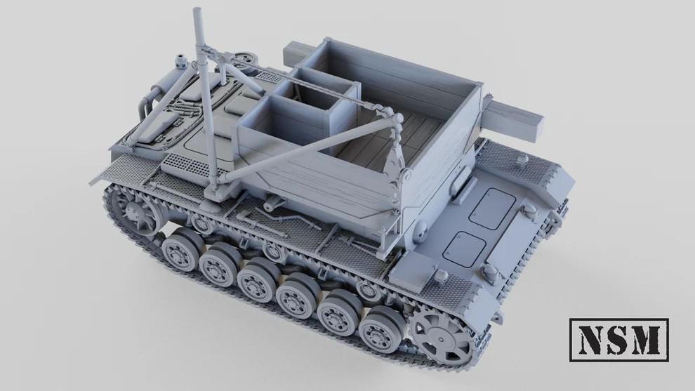 WWII German Bergepanzer III Various Scales Historical Wargaming